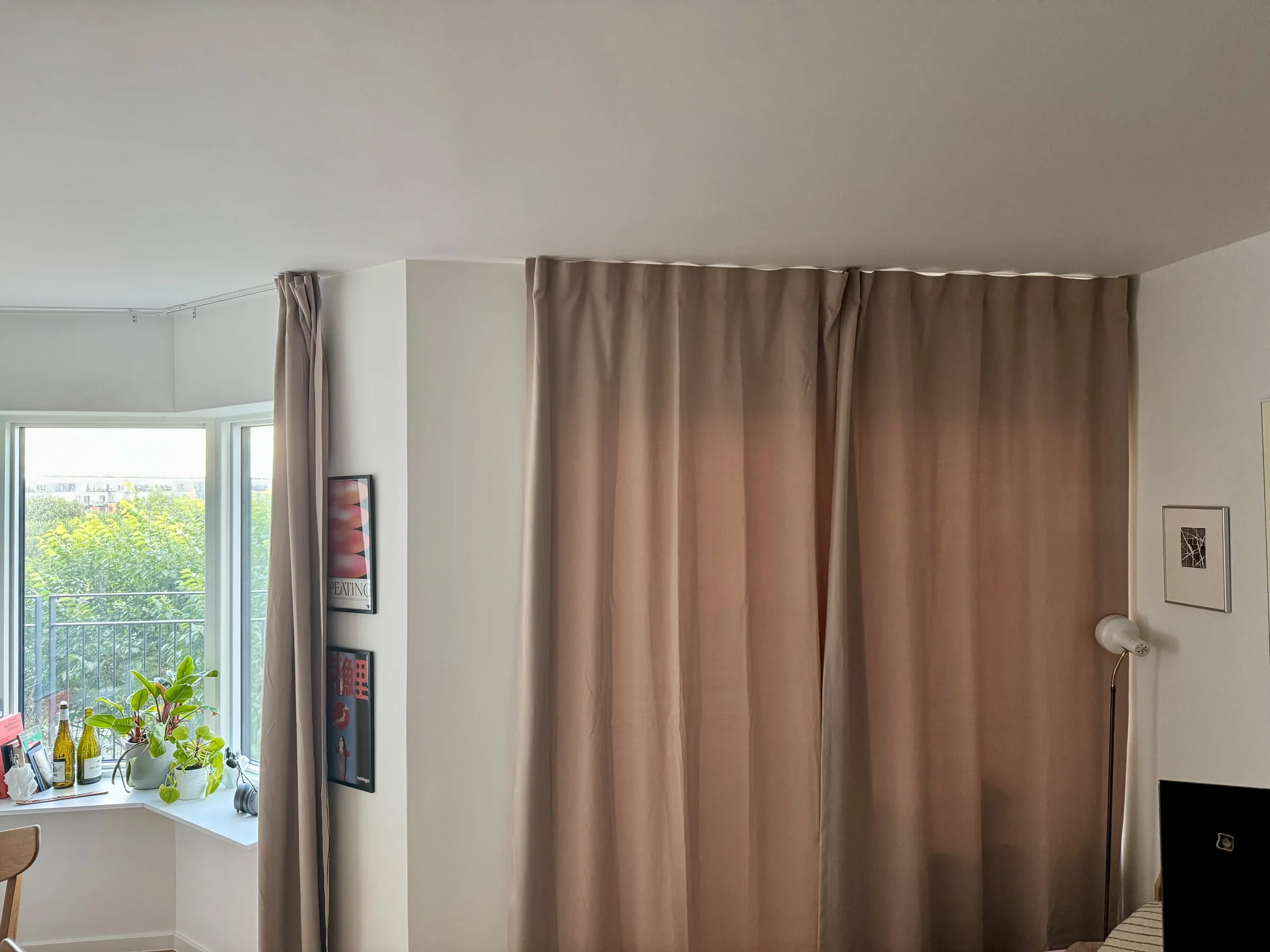 Curtains installed in a Copenhagen apartment