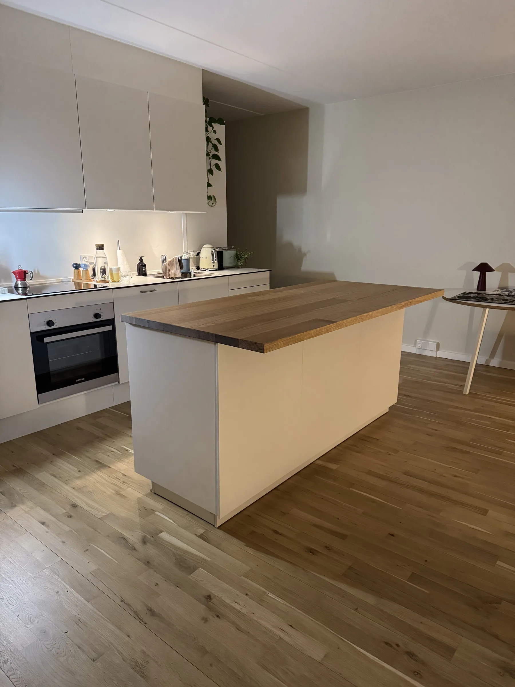Assembled IKEA furniture in a finished room
