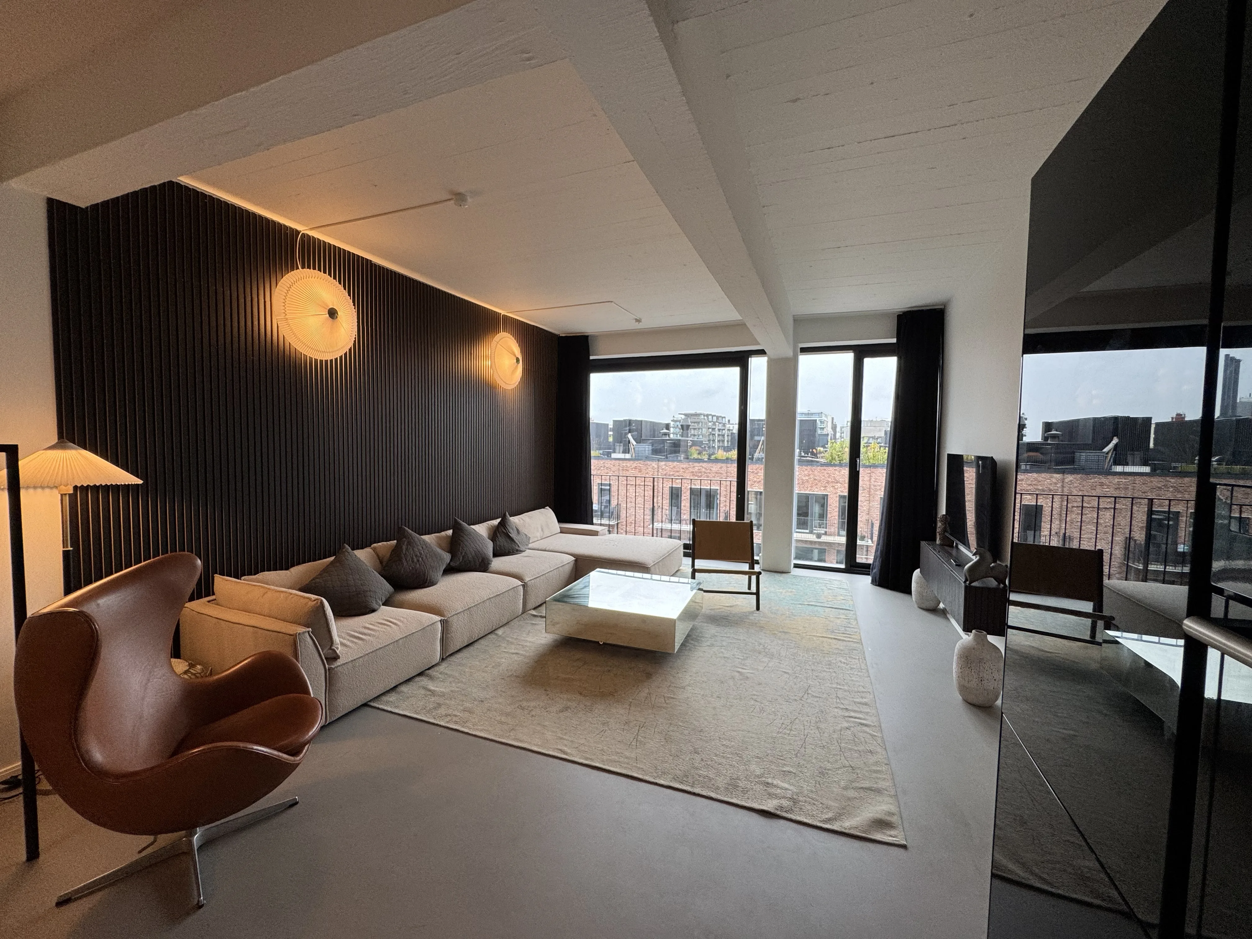 Guest-ready living room checked before the next handover in a Copenhagen rental apartment